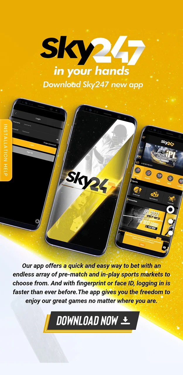 Start downloading the Sky247 app installer.