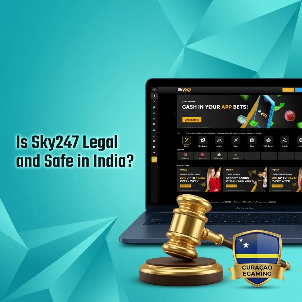 Sky247 Curacao eGaming licence, SSL encryption, and RNG-certified games ensuring legal and safe play for India users