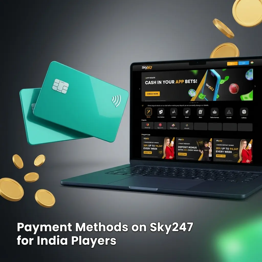 Sky247 India payment methods table showing UPI, PhonePe, Paytm, GPay, bank transfer, crypto deposit and withdrawal limits in INR