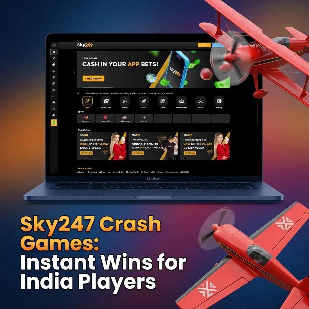 Sky247 crash games Aviator, JetX and Balloon with multiplier mechanics and RTP details for India players