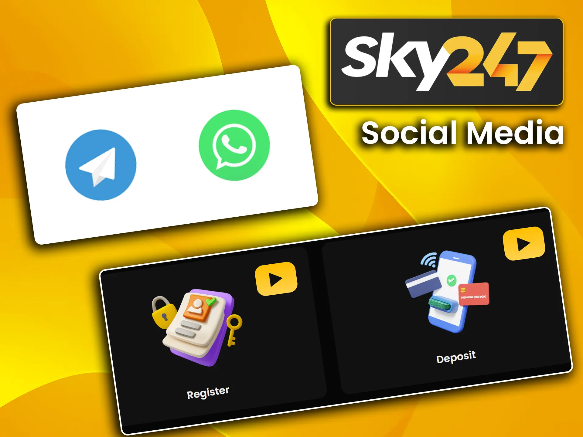 Get quick updates and help through the dedicated social media and messaging support on Sky247.